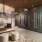 Lobby area at Norden Range featuring a unique ski wall display and Nordic-inspired design.