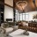 Close-up of the seating area in the Norden Range clubroom with warm tones and a Nordic-inspired design.